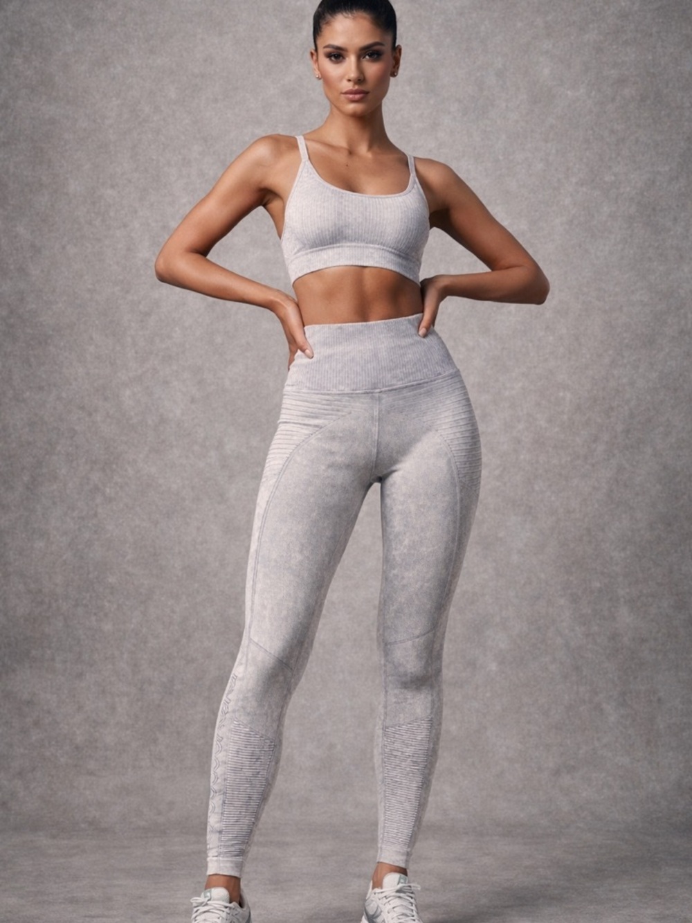 Avocado Seamless Fire Leggings Gray Tie Dye High Waist size XS/S